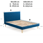 Lit en velours avec tête de lit ,ELIT – Image 6