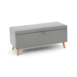 Pouf bout de lit Coffre 100*45cm Gris clair