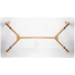 Table basse rectangulaire en verre 110 x 60 x 45 cm – Image 3