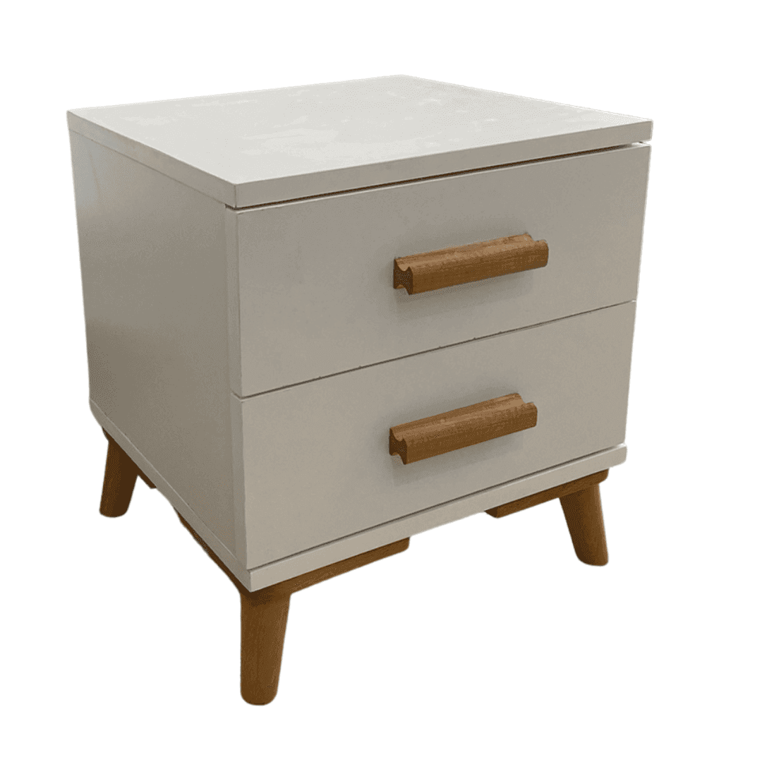 Sans-titre-1 Table de chevet scandinave à 2 tiroirs – Image 1