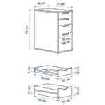 Élément de rangement bureau a tiroirs,36x70cm – Image 6