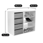 Meuble à chaussures Royale, 4 tiroirs 3 étagères – Image 6