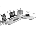 Bureau d'angle pliante Blanc – Image 3