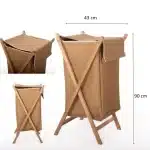 Panier à Linge en Bois Naturel – Image 3