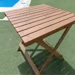 Table de jardin Pliable en bois avec 4 chaises – Image 2
