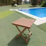 Table de jardin Pliable en bois avec 4 chaises – Image 4