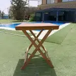 Table de jardin Pliable en bois avec 4 chaises – Image 5