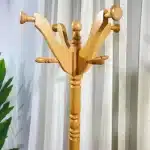 Porte-manteau en bois rouge massif – Image 6