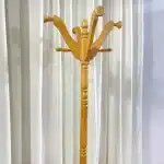 Porte-manteau en bois rouge massif – Image 5