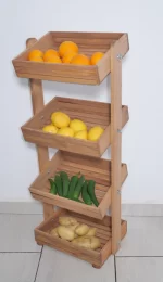 Corbeille à Fruits 4 Niveaux en Bois massif – Image 9