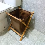 Mini Panier à Linge en Bois Naturel