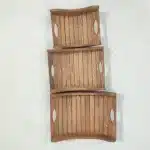 Série de 3 Corbeille  à fruits en bois – Image 2