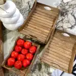 Série de 3 Corbeille  à fruits en bois