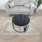 Table Basse Rond Noir, Glass – Image 4