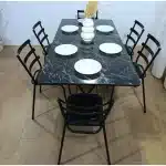 Grand Table à manger Pliable 160/70cm + 6 chaises – Image 4