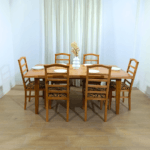 Table de salle à manger en Bois Massif 190 cm + 6 chaises – Image 3