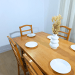 Table de salle à manger en Bois Massif 190 cm + 6 chaises – Image 5