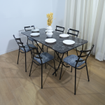 Grand Table à manger Pliable 160/70cm + 6 chaises