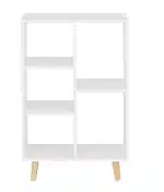 Bibliothèque à 5 Niveaux  avec Pied en Bois – Image 2