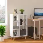 Bibliothèque à 5 Niveaux  avec Pied en Bois – Image 4