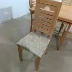 Table de salle à manger en Bois Massif Carrée + 4 chaises – Image 9