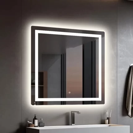 Miroir de salle de bain Led Carré