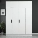 Dressing avec étagères et penderie 15 espaces de stockage blanc – Image 2