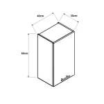 Meuble haut de cuisine 1 Porte ,Chêne – Image 3