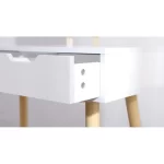 Coiffeuse de maquillage avec miroir LED et tabouret – Image 4