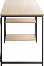 Bureau en métal noir avec Étagères Intégrées – Image 2