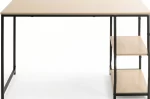 Bureau en métal noir avec Étagères Intégrées – Image 3